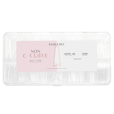 Non C-Curve Nail Tips XXL - Coffin Clear