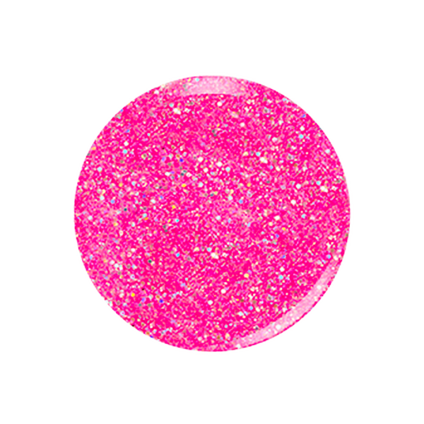 Be Mine Pink Heart and White Dot Glitter Dip Powder Topper The