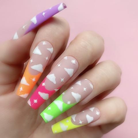 cloud neon nails