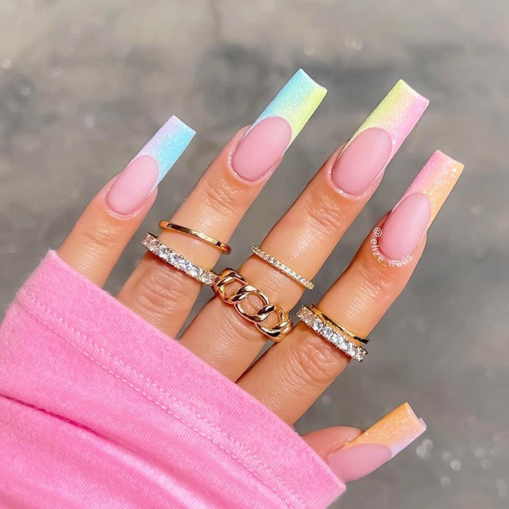 pastel acrylic nails
