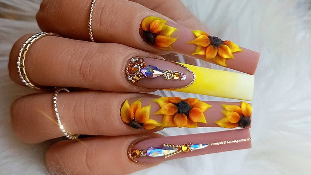 acrylic nail designs diamonds