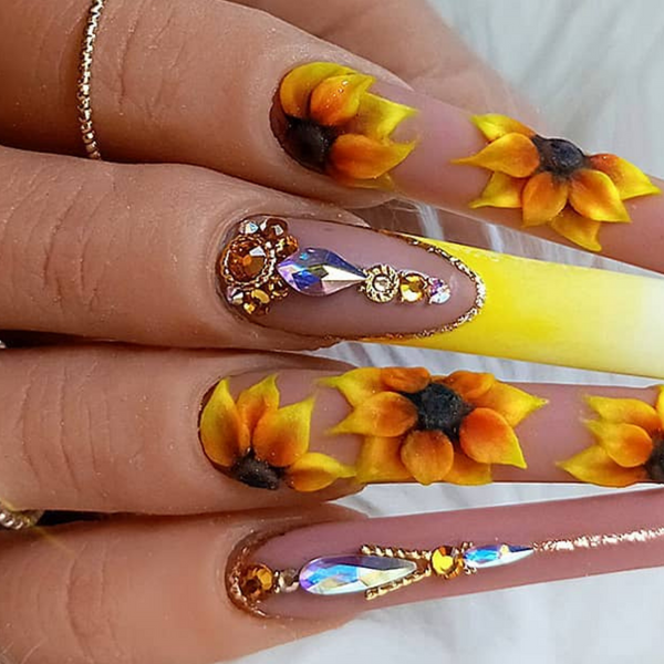 26 nail designs with diamonds that absolutely kill it | Kiara Sky