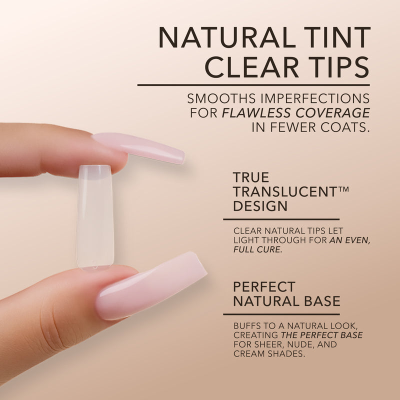 Square Gel Nail Extensions – XL Natural Soft Gel Tips | Kiara Sky