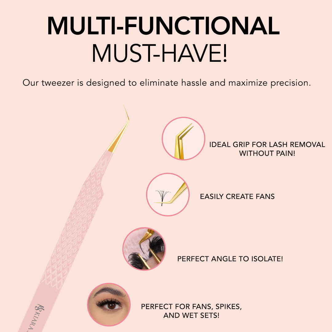 45° Angle Fiber Grip Tweezer