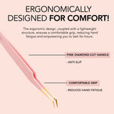 45° Angle Fiber Grip Tweezer