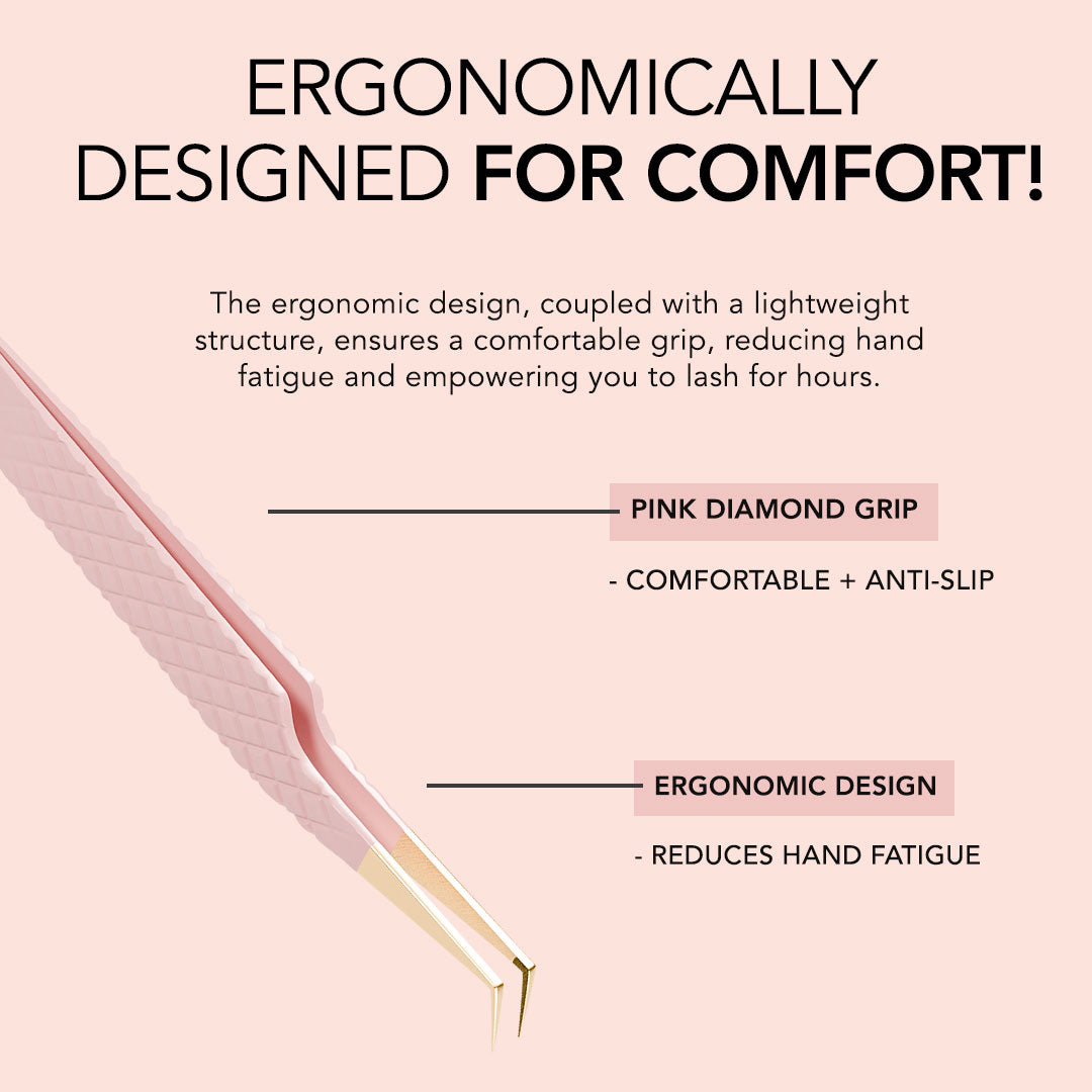 90° Angle Fiber Grip Tweezer