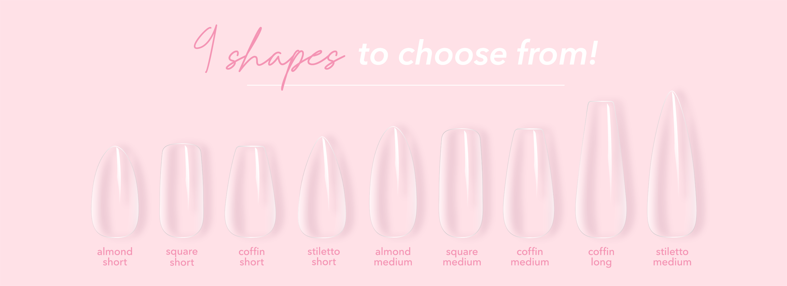 9 shapes of Kiara Sky Gelly Tips