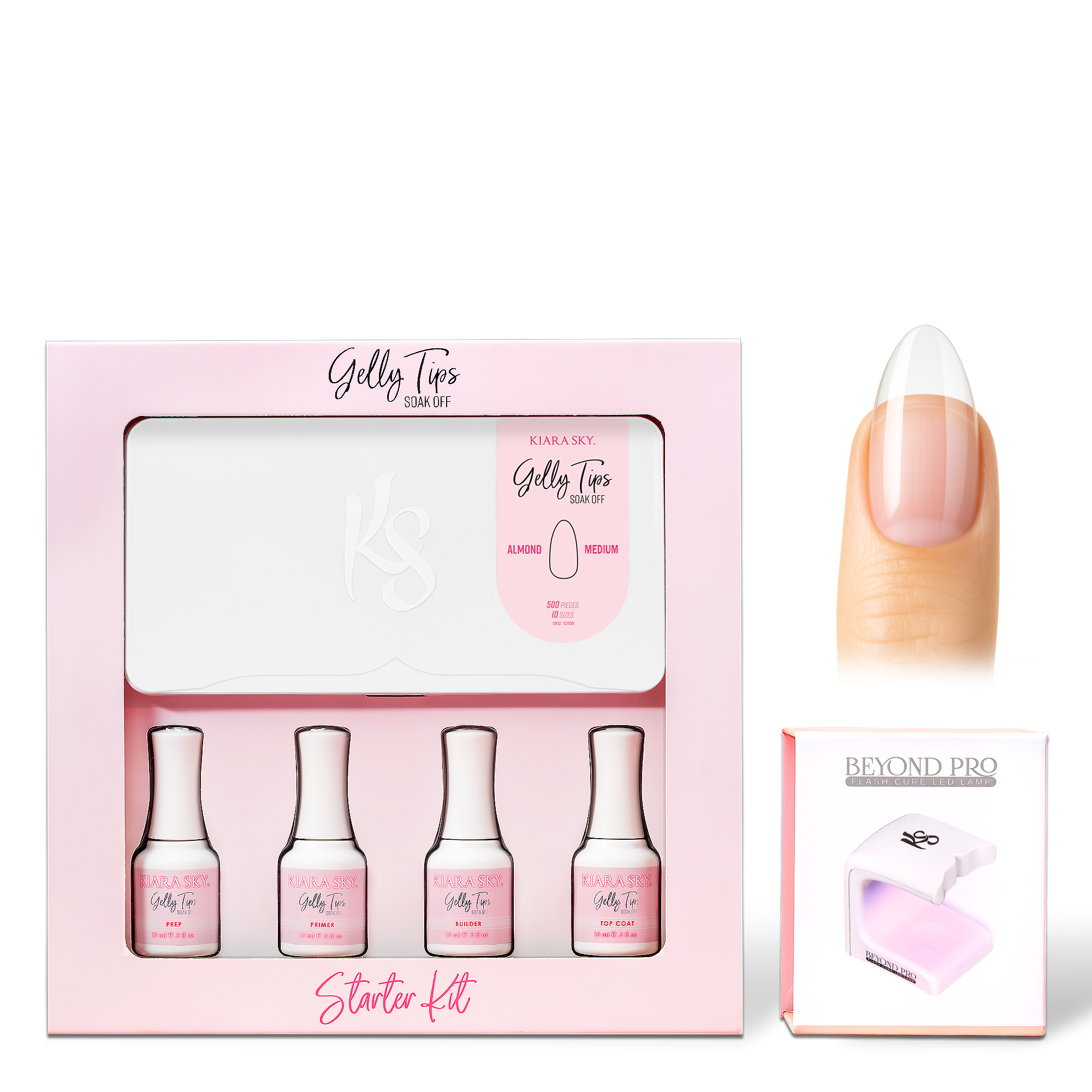Almond Medium | Gelly Tips Kit | Kiara Sky