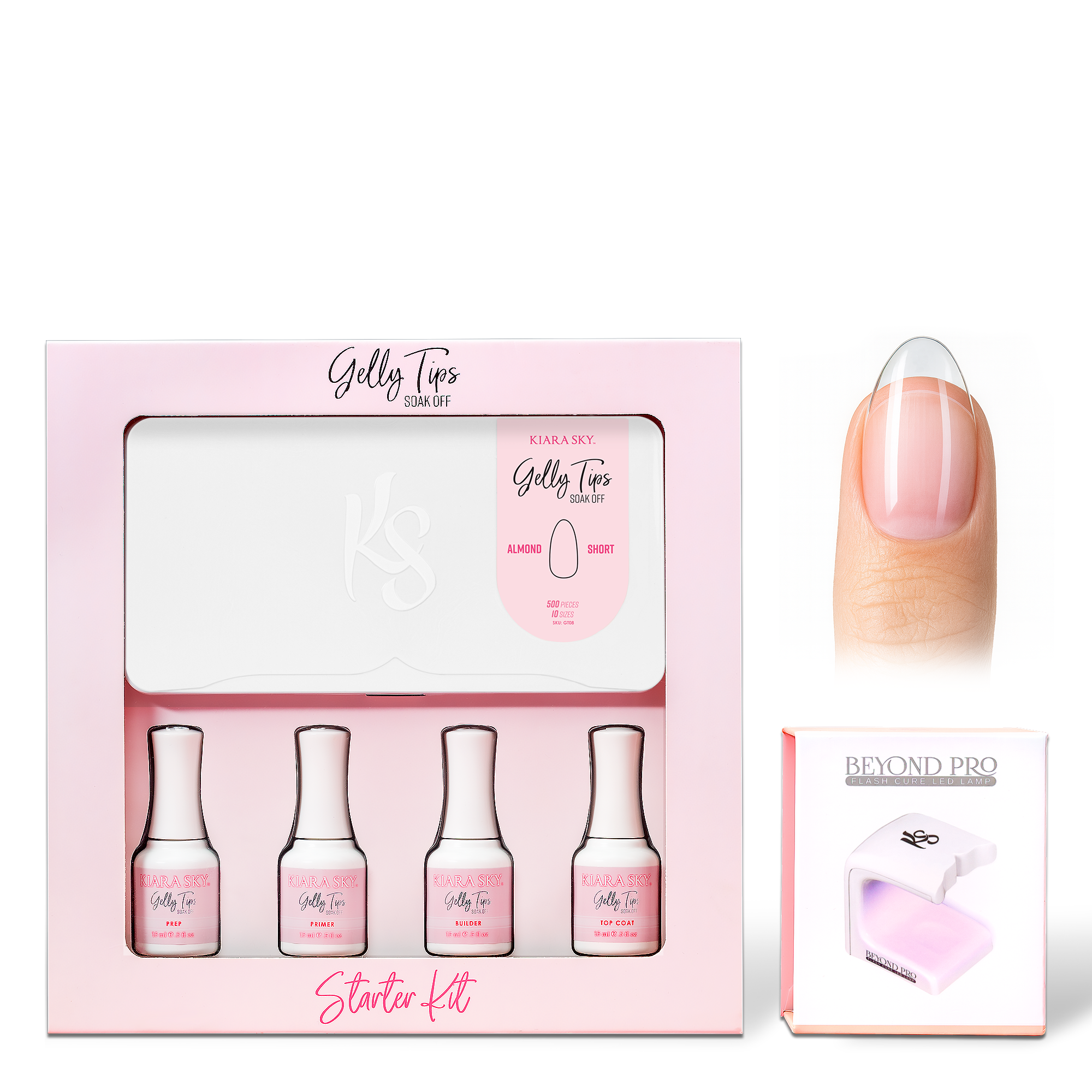 GELLY TIPS STARTER KIT - Almond Short