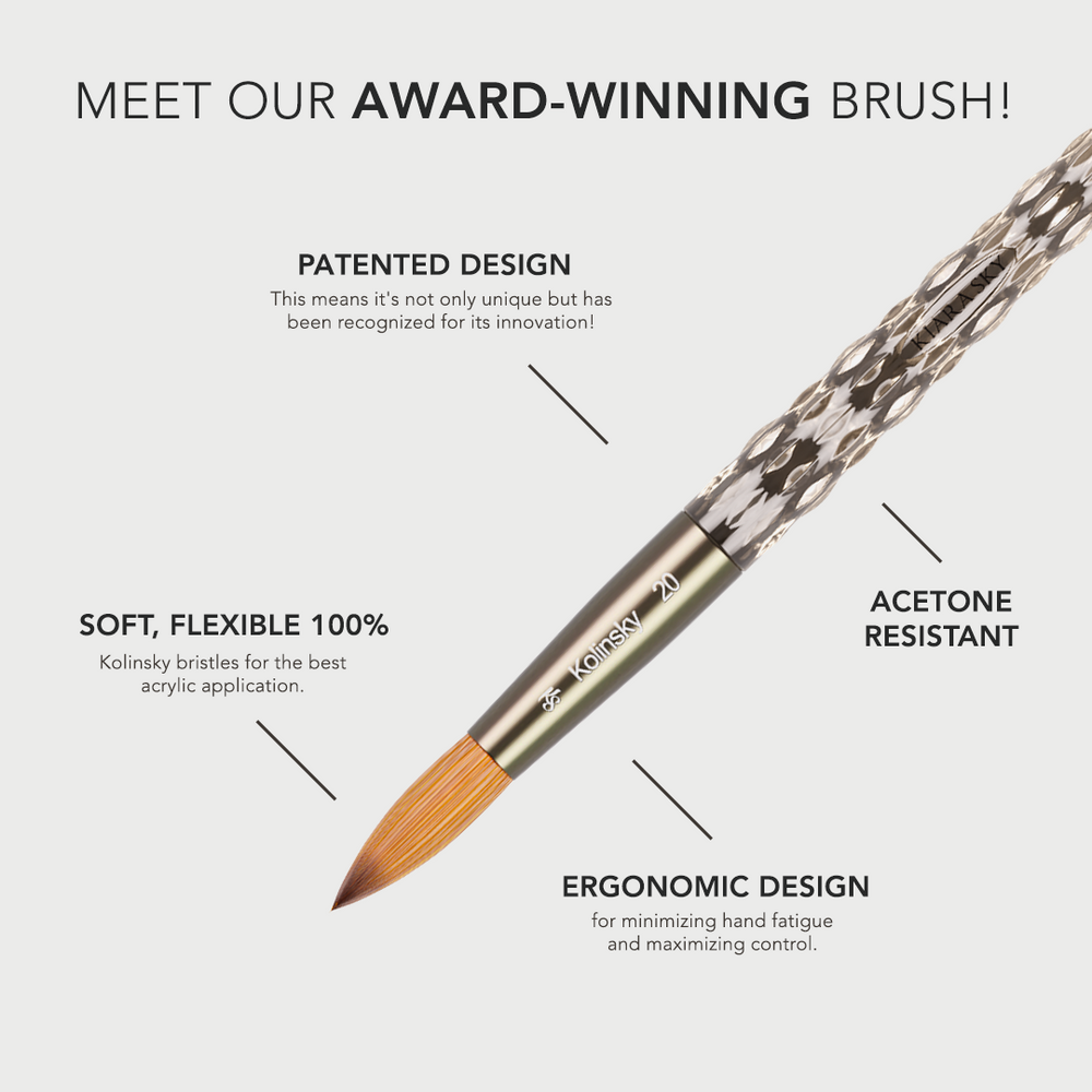 Size 18 Acrylic Nail Brush | Kiara Sky