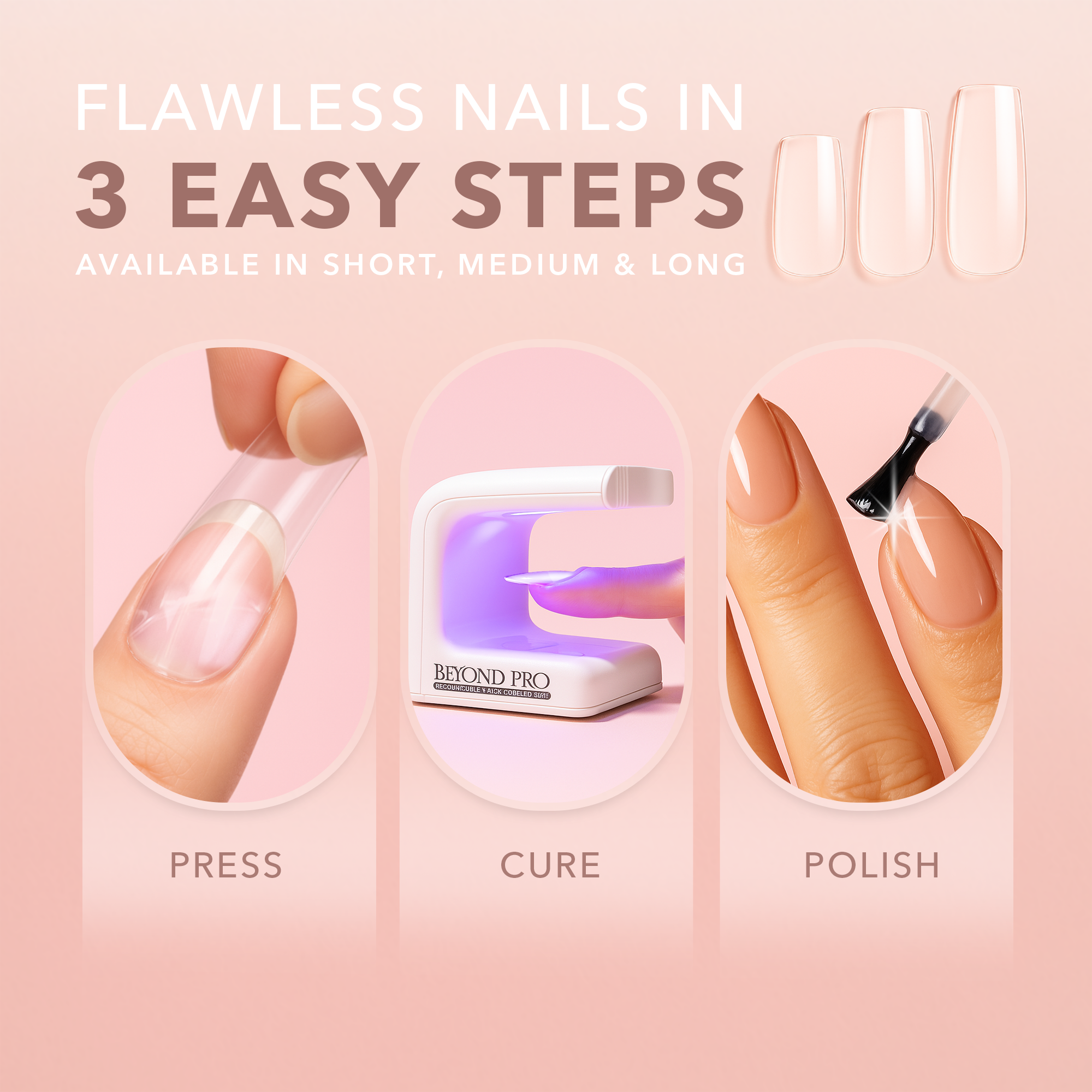 GELLY TIPS STARTER KIT - Coffin Medium