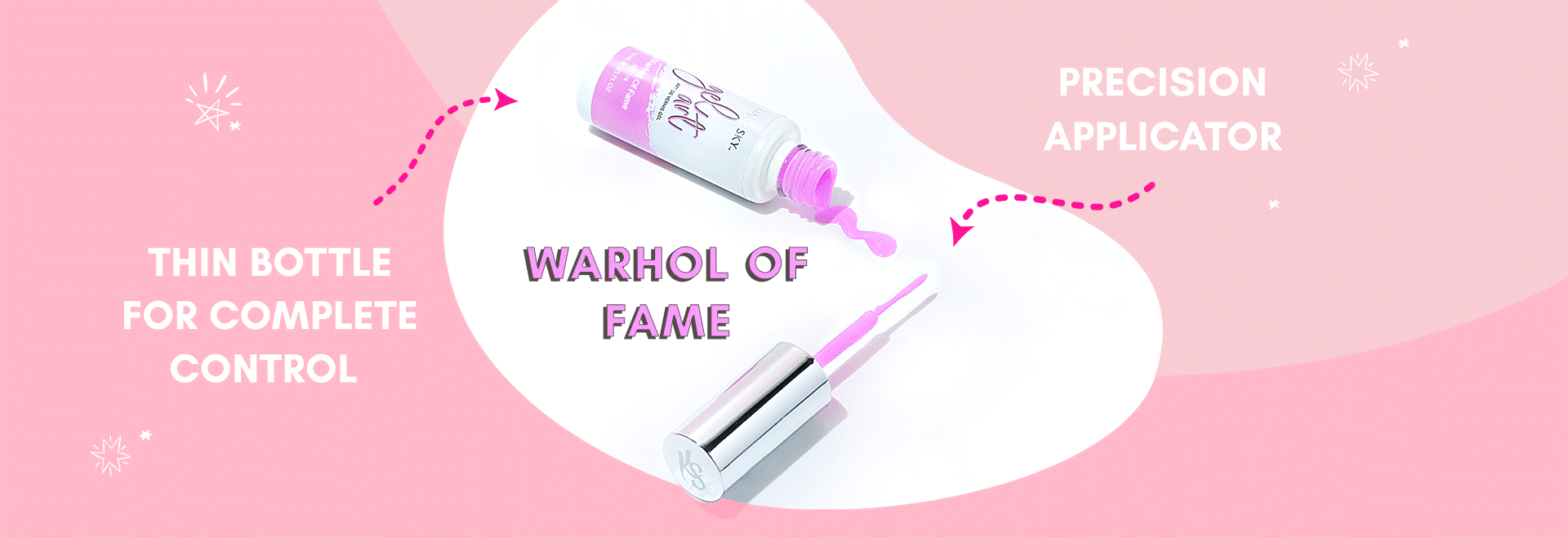 Bottle of Kiara Sky gel art in rotating shades