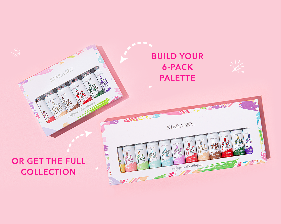 Full collection and 6-pack of Kiara Sky gel art