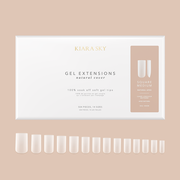 Square Medium | Natural Gel Extensions
