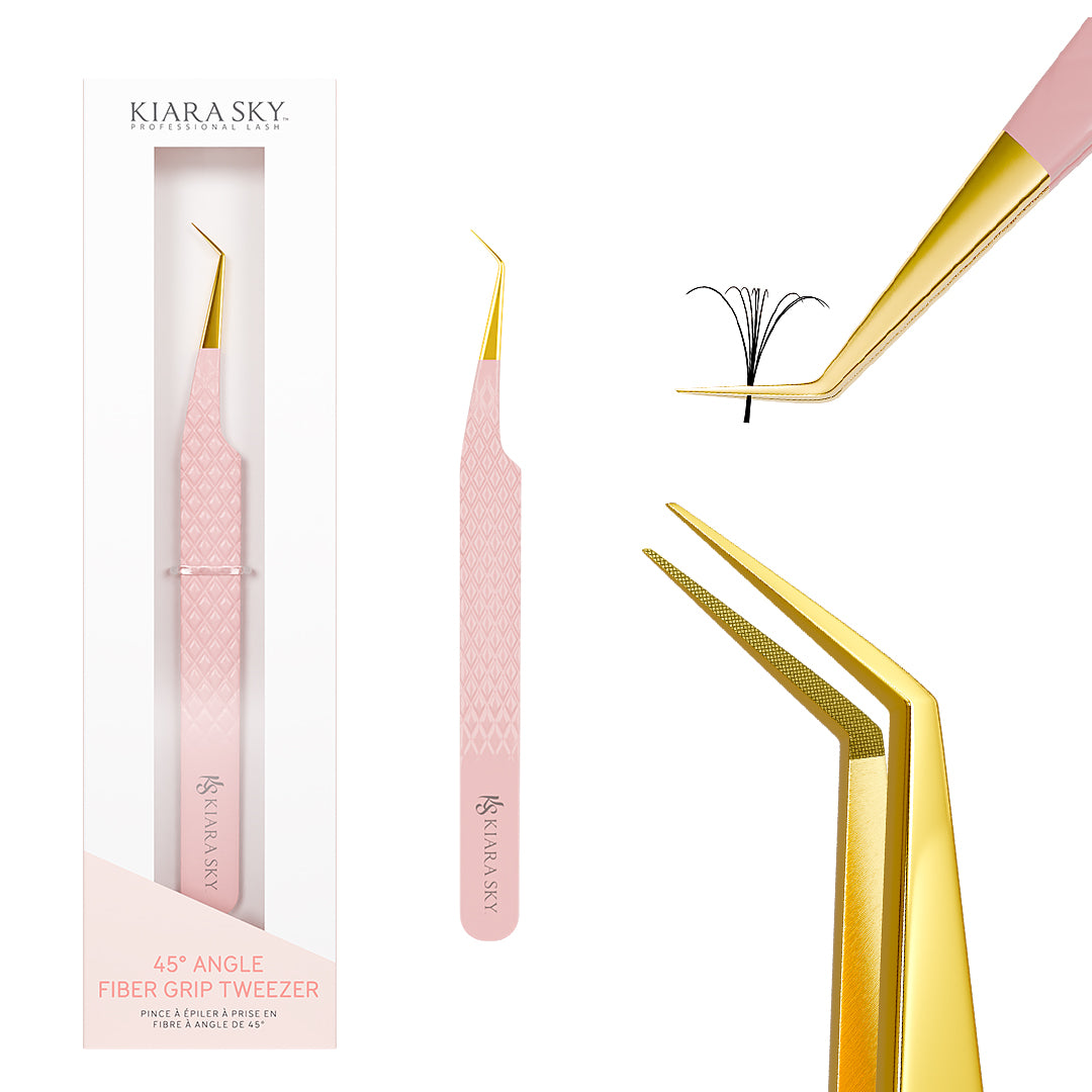 45° Angle Fiber Grip Tweezer