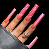 Double XL Square Tip Full Coverage Kiara Sky Rosaly MagneticFX Gel Polish Hand Swatch