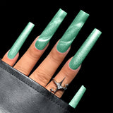 Kiara Sky MagneticFx Seafoam Mist Dip Powder on nails