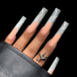 Kiara Sky MagneticFx Mist Me Gel Polish on nails with a long extensions