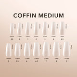 Kiara Sky Natural Gel Extensions Coffin Medium Size Chart