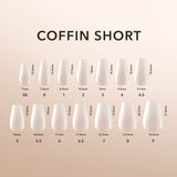 Kiara Sky Natural Gel Extensions Coffin Short Size Chart