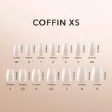 Kiara Sky Natural Gel Extensions Coffin XS Size Chart