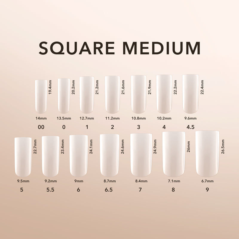 Square Gel Nail Extensions – Medium Natural Soft Gel Tips | Kiara Sky