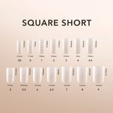 Square Short | Natural Gel Extensions