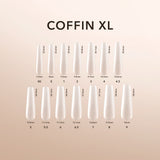 Kiara Sky Natural Gel Extensions Coffin XL Size Chart