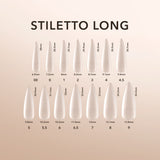 Kiara Sky Natural Gel Extensions Stiletto Long Size Chart