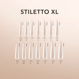 Kiara Sky Natural Gel Extensions Stiletto XL Size Chart