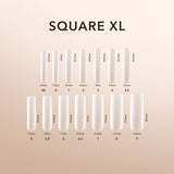 Kiara Sky Natural Gel Extensions Square XL Size Chart