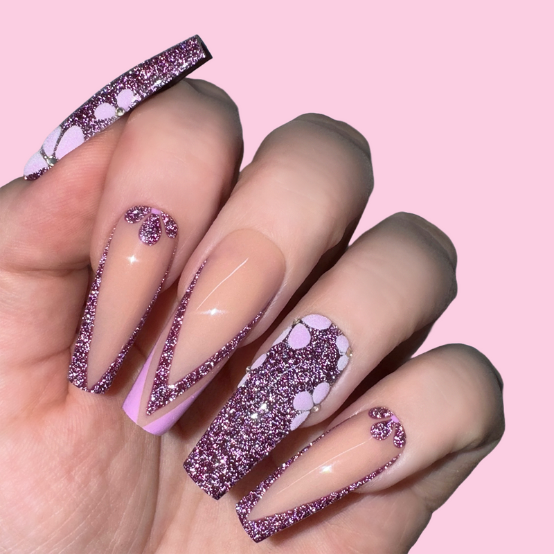 羽瀬川さま　光るキーグリップ　水中花　蓄光タイプ・ラメタイプ　紫 2点 Purple Haze | DiamondFX Glitter Gel Polish | Kiara Sky