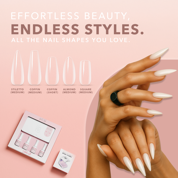 GELLY TIPS STARTER KIT - Stiletto Medium