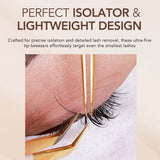 Thin 45° Angle Fiber Grip Tweezer - Tan