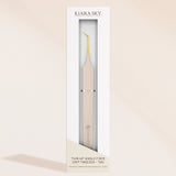 Thin 45° Angle Fiber Grip Tweezer - Tan