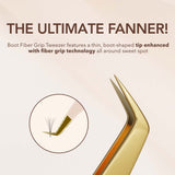 Thin Boot Tweezer Fiber Grip - Tan