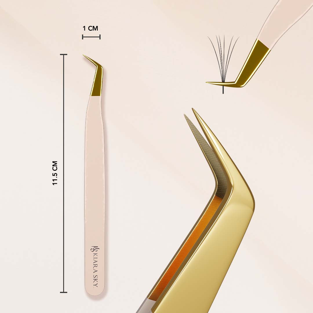 Thin Boot Tweezer Fiber Grip - Tan