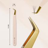 Thin Boot Tweezer Fiber Grip - Tan