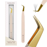 Thin Boot Tweezer Fiber Grip - Tan