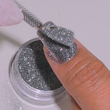 Gothic Glisten glitter applied to nails