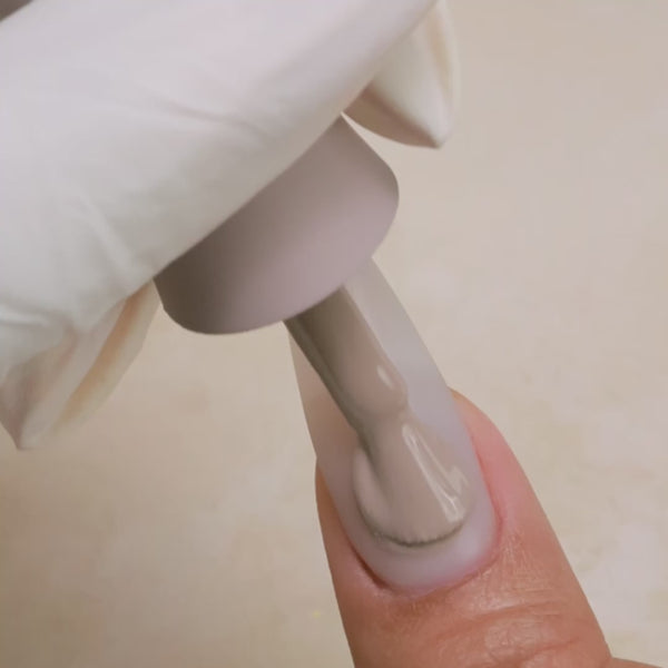Kiara Sky Gel Pro HFG102 On Taupe Of 
The World applied to nail
