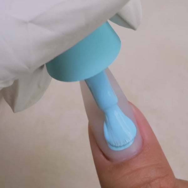 Kiara Sky Gel Pro HFG047 Bae Be Blue applied to nail