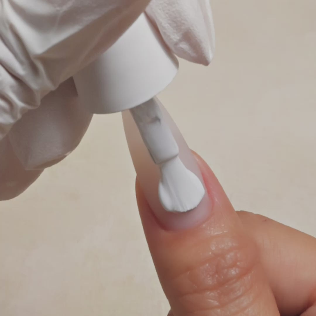 Kiara Sky Gel Pro True White HFG001 Gel Polish applied to nail