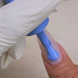 Kiara Sky Gel Pro HFG071 Blue The Day applied to nail