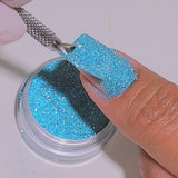 Glistening Pools glitter applied to nails