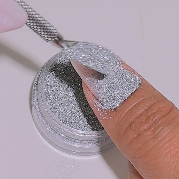 Iced Out glitter applied to nails