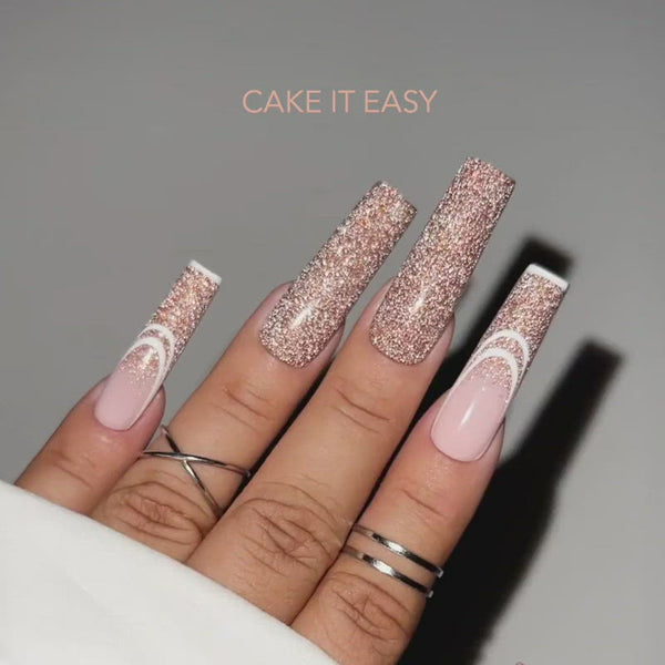 Kiara Sky Cake It Easy DiamondFx Gel Polish on nails