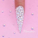 Kiara Sky Rhinestones Moonstone on nail