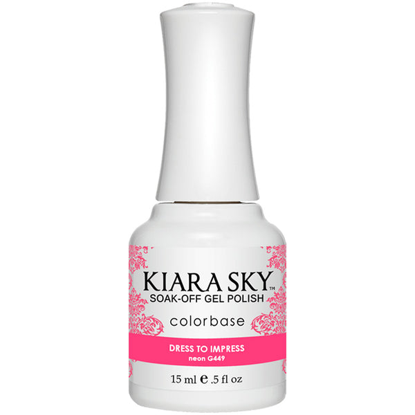 Dress To Impress | Neon Pink Gel Polish | Kiara Sky