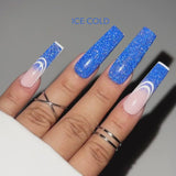 Kiara Sky DiamondFx Ice Cold Gel Polish on nails
